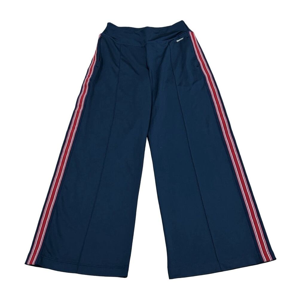 Sweaty Betty Explorer Wide Leg Track Pants Womens Size XS Blue & Red Stripe